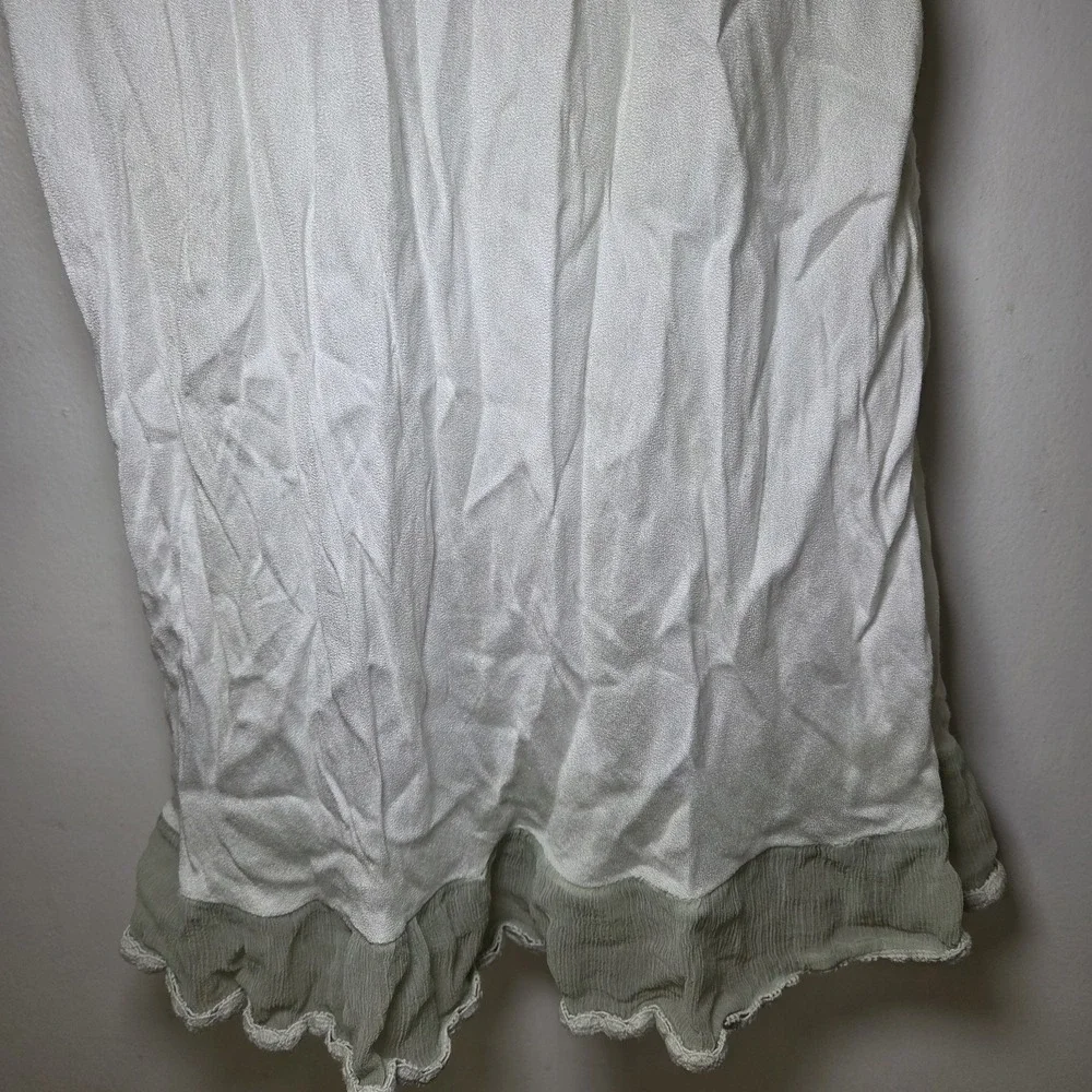 Green Lace Slip Dress Women's M Sheer Mesh Cami Boho Fairy‎ Coquette Ethereal